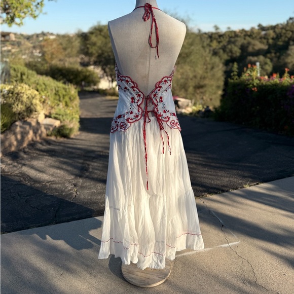 Free people Valenciana Midi Dress - Ivory Combo NWOT - Picture 6 of 8